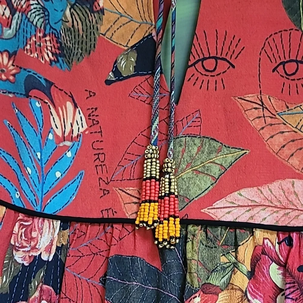 Farm Rio Dress Bordado Flores Dress - Picture 5 of 16